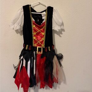 Kids Pirate Costume - Red, Black, White